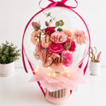 Flower Balloon Pot with Money Tree